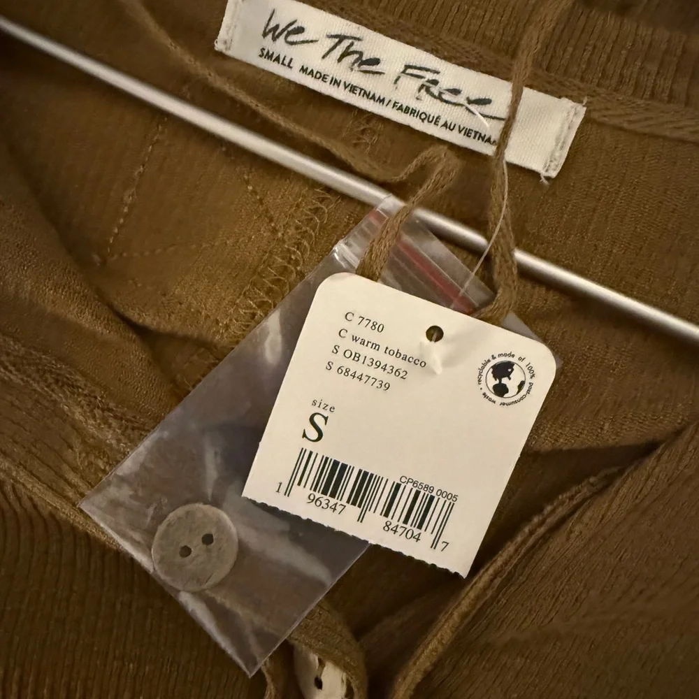 Free People We The Free Gia Cardigan/Dress in Warm Tobacco - Picture 10 of 11